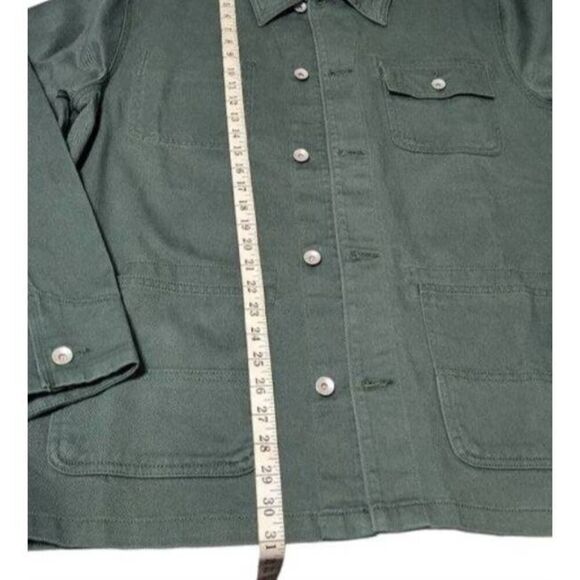 NAUTICA Jeans Jacket Mens Size L Jungle Green Denim Button Down Jacket New with - Picture 11 of 12